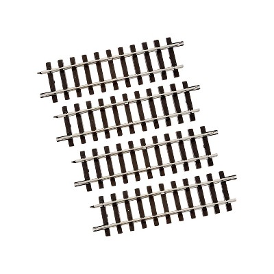 Bachmann Trains 94511C Large G Scale 1:25 Straight 12 Inch Steel Alloy Track, For Model Train Set Up and Display Addition & Expansion, 4 Pieces, Black