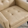 ATJafure Modern Soft Linen Material Ergonomics Accent Chair With Black Legs For Indoor Home Living Room Bedroom Home - 4 of 4