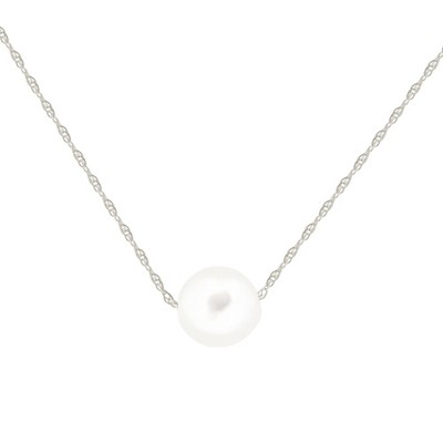 Pompeii3 7mm Pearl Necklace in 14k White or Yellow Gold