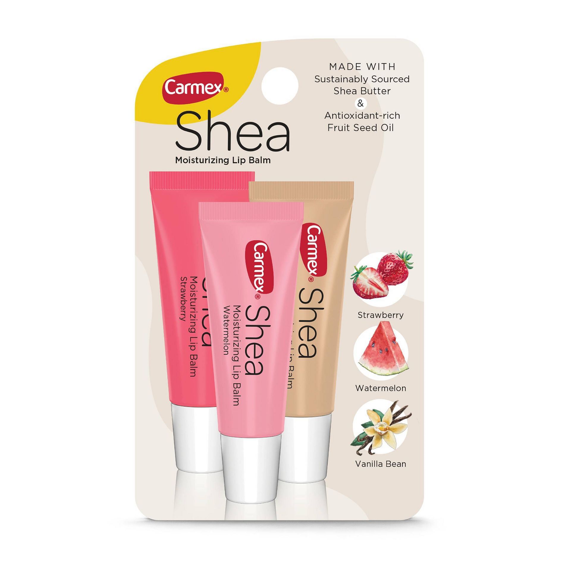 Carmex Shea Moisturizing Lip Balms - 3pk/1.05oz