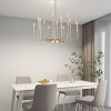BAOURE 31.49in Gold Farmhouse Iron Chandelier, Adjustable Height E12 Bulb, Classic Candle Hanging Pendant Light For Living Room Dining Room - 3 of 4