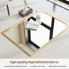 Aoibox Gold Wall Mounted Bathroom Mirror with Aluminum Metal Frame, Elegant Round Top Design for Living Room, Bedroom, Fireplace, Mantle, Entryway - 2 of 4