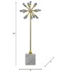 Decorative Starburst Statue with Blue Stone Accent and Marble Base, Elegant Tabletop Sculpture for Living Room, Entryway, Centerpiece, or Office Decor - 4 of 4