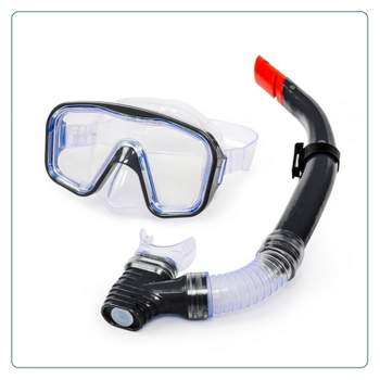 Aqua Leisure DOMINICA Adult Snorkel Mask Combo - Black