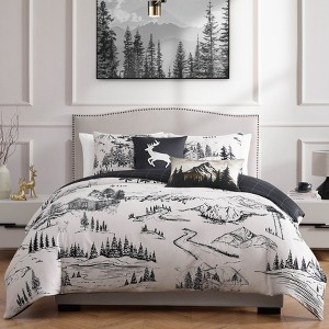 Bebejan Rocky Mountains 100% Cotton 5 Piece Reversible Comforter Set - 1 of 4