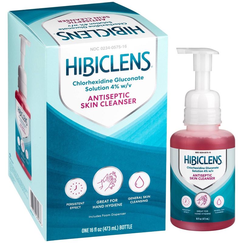 Hibiclens Antimicrobial Antiseptic Soap and Skin Cleanser with Foaming Pump - 16 fl oz, 1 of 8