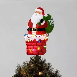 12in Santa in Chimney Tree Topper - Wondershop™