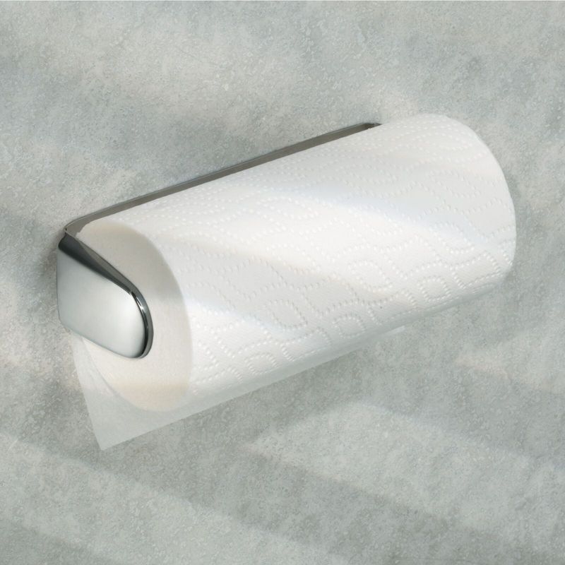mDesign Metal Wall Mount Paper Towel Holder Dispenser for Kitchen, 2 of 5