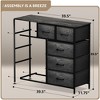 Sorbus Dresser with 9 Drawers - Furniture Storage Chest Tower Unit for Bedroom, Closet, etc - Steel Frame, Wood Top, Fabric Bins - 4 of 4