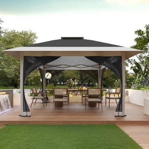 GustoWave Patio 12x12 FT Gazebo Tent Outdoor Pop Up Canopy Tent - 1 of 4