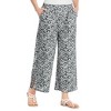 Collections Etc Star Flower Print Elasticized Waist Woven Pants - 3 of 4