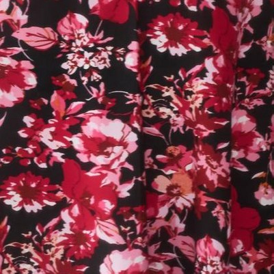 black red floral