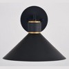 Vaxcel Dunbar 1 - Light Wall Light in  Matte Black/Gold - 3 of 4