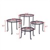 SEVOBAL 4 Pack Metal Plant Stand Planter Support Rack Plant Pot Stands Planter Holder Heavy Duty Rust Proof Iron Potted Plant Flower Pot Stand Patio - 3 of 4