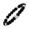 Steeltime Men's religious beaded bracelet stainless steel accents - 2 of 4