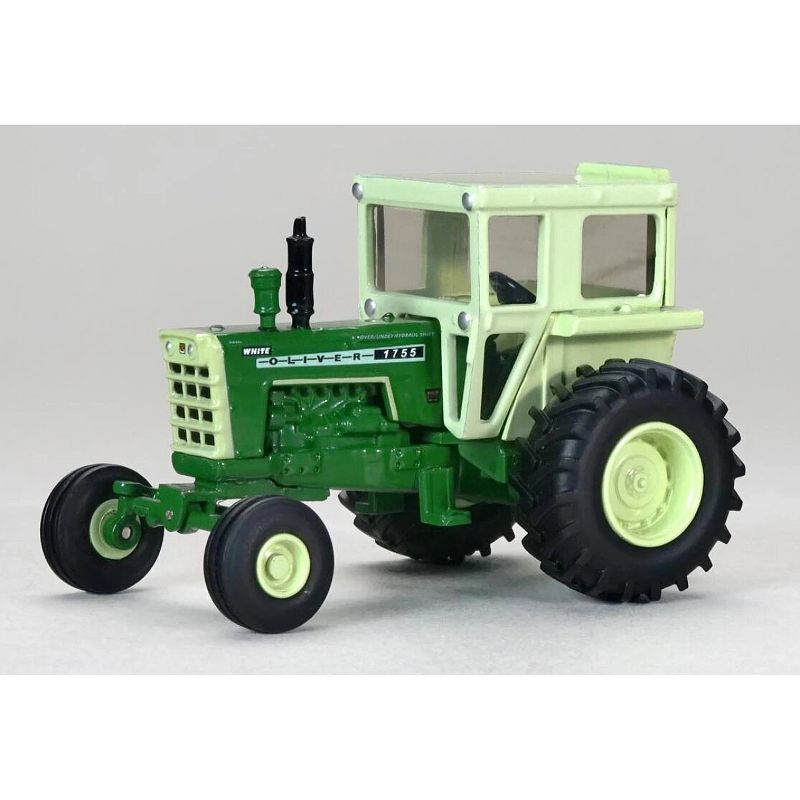 Oliver 1755 Tractor with Cab Dark Green with Light Green Top 1/64 Diecast Model by SpecCast, 2 of 4
