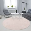 Solid Modern Washable Low Pile Area Rug with Rubber Backing - 3 of 4
