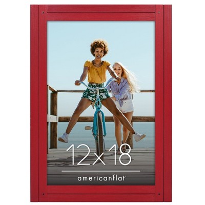 Americanflat Picture Frame - Rustic Picture Frame with Textured Engineered Wood, Shatter Resistant Glass and Easel Back