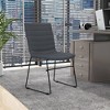 LeisureMod Ergonomic Office Chair Upholstered Leather Guest Side Chair Padded Seat and Back Polyester Desk Chair Zylar Series - 3 of 4