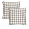 Kate Aurora 2 Pack Country Farmhouse Buffalo Plaid Zippered Pillow Covers - 2 of 4