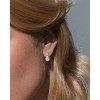 Pearl Earrings: 14k Gold-plated Cubic Zirconia Accented Pearl Drop Dangle Wedding Engagement Earrings For Women Bridal Bridesmaid - 3 of 4
