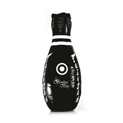 Fairtex HB10 Bowling Bag Punching Bag for Muay Thai, Kickboxing, MMA (HB10 Black Unfilled)