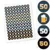 Big Dot of Happiness Cheers and Beers to 50 Years - 50th Birthday Party Round Candy Sticker Favors - Labels Fits Chocolate Candy (1 sheet of 108) - 2 of 4