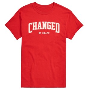 Men's - Instant Message - Changed By Grace Collegiate Short Sleeve Graphic T-Shirt - 1 of 4