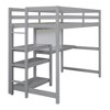 NicBex Twin Size Bunk Bed with Desk Loft Bed Pine Bed Frame with Writing Board, 3 Shelves, Ladder and Guardrail, No Box Spring Required - 3 of 4