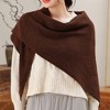 Anna-Kaci Women's Soft Solid Knit Scarf with Draped Shape, Smooth Textured Finish, and Versatile Wrap Styling Design 68.5x45.5x28.5in - 2 of 4