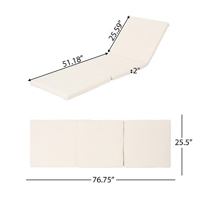 Teak Finish Acacia Wood Chaise Lounge with Cream Cushion