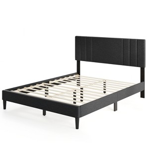 Tangkula Twin / Full / Queen  Size Bed Frame w/ Vertical Channel Tufted Headboard & Wooden Slats - 1 of 4