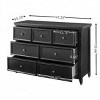 SEVOBAL Utility Storage Cabinets Modern 7 Drawer Dresser with Smooth Metal Slides and Anti-Tipping Device for Bedroom, Black, 47.25"*15.75"*33.66" - 3 of 4