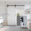 SMARTSTANDARD 80 & 96 in. Height White Interior Sliding Barn Door with Sliding Door Hardware Kit & Handle - Predrilled, Ready to Assemble, H-Paneled - 3 of 4