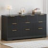 59 Inch Wide 10 Drawer Dresser with Wood Frame, Modern Chest of Drawers with Fluted Texture - 2 of 4