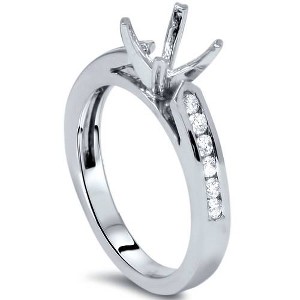 Pompeii3 1/4ct Diamond Channel Set Mount Ring 14K White Gold - 1 of 3