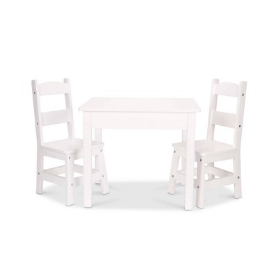 melissa & doug solid wood table & chairs