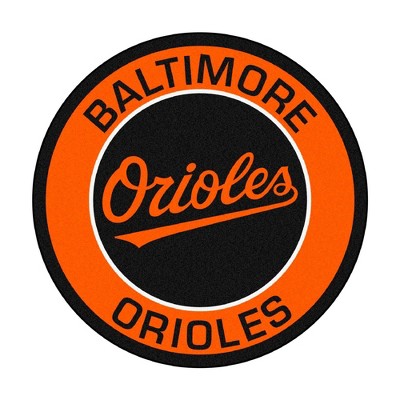 MLB Baltimore Orioles 27"x27" Script Roundel Rug