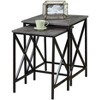 HomeStock Belmont Durable Nesting End Tables with Rustic Woodgrain Top, Powder Coated Metal Frame and Functional Space Saving Style - 2 of 4