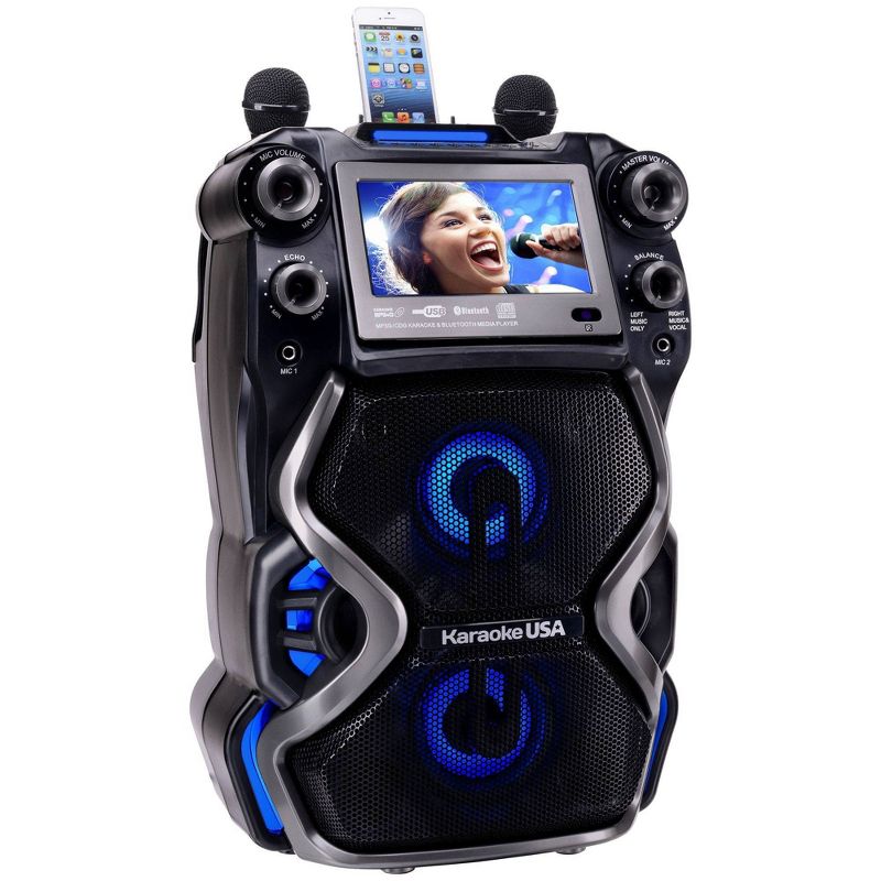 Karaoke USA Portable Professional Bluetooth CDG/MP3G Karaoke Machine (GF920), 3 of 17