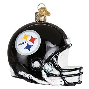 Old World Christmas Blown Glass Ornament for Christmas Tree, Pittsburgh Steelers Helmet - 1 of 3