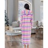 ADR Women's Zip Up Robe with Hood, Women's Long Zipper Robe, Warm Cozy Hooded Bathrobe - 3 of 3