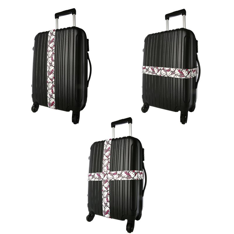 Sanrio Hello Kitty Luggage Strap 2-Piece Set Officially Licensed, Adjustable Luggage Straps from 30'' to 72'', 4 of 8