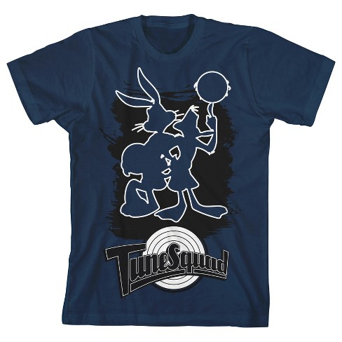 Space Jam Bugs Bunny And Daffy Duck Outline Boy's Navy Blue T-shirt ...