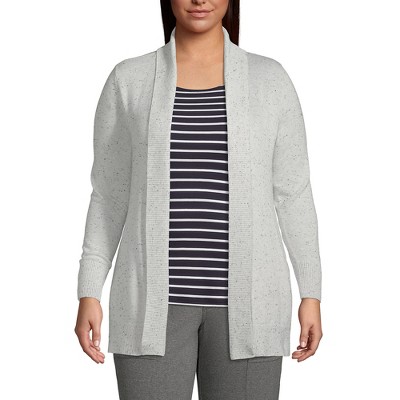 Lands' End School Uniform Women's Plus Size Cotton Modal Shawl Collar ...