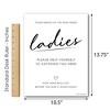 Big Dot of Happiness Ladies Bathroom Wedding Sign with Stand, Printed on Sturdy Plastic Material - 10.5 x 13.75 inches - 1 Piece - 4 of 4