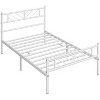 Yaheetech Metal Platform Bed with Arrow Design Headboard and Footboard - 2 of 4