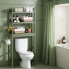 Maximize Bathroom Space: Versatile 3-Tier Over-The-Toilet Organizer with Adjustable Shelves and Bamboo Finish - 2 of 4