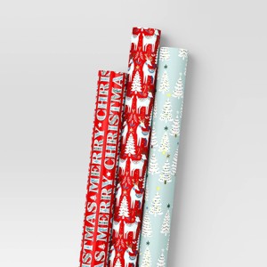 30” 3pk Christmas Wrap Pack Scandinavian - Wondershop™ - 1 of 3