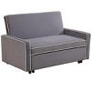 AndMakers 53 in. Gray Flannel Twin Size Sofa Bed with Armrest - 4 of 4